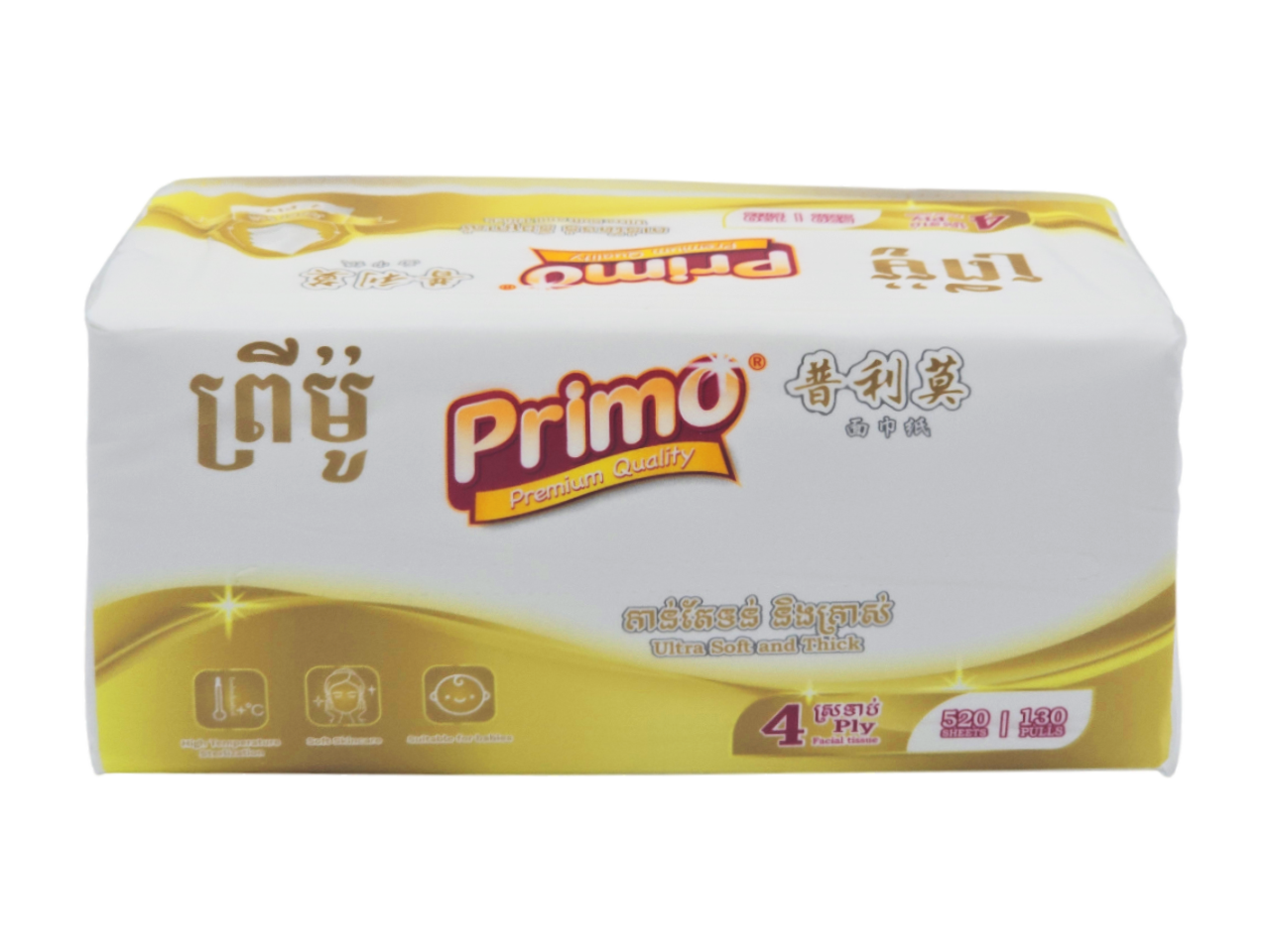 Primo Gold Long Facial Tissue (1កេស)