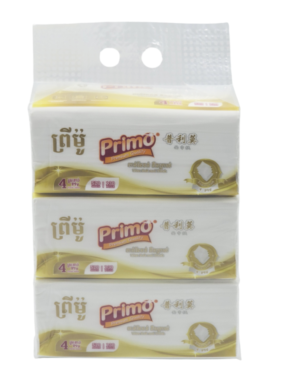 Primo Gold Long Facial Tissue (1កេស)