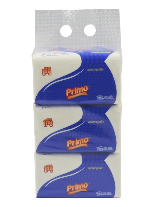 Primo Blue Facial Tissue (1កេស)