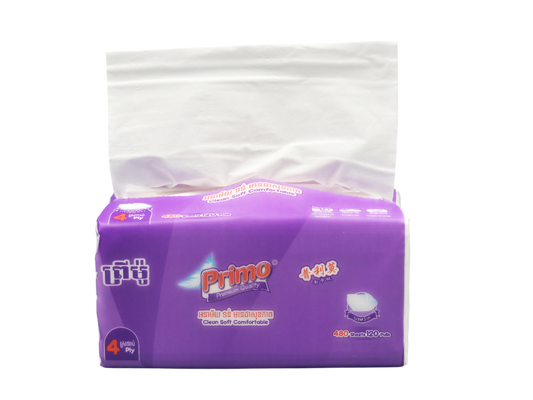 Primo Purple Facial Tissue (1កេស)