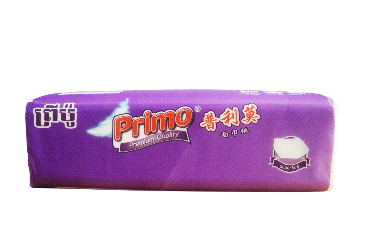 Primo Purple Long Facial Tissue (1កេស)